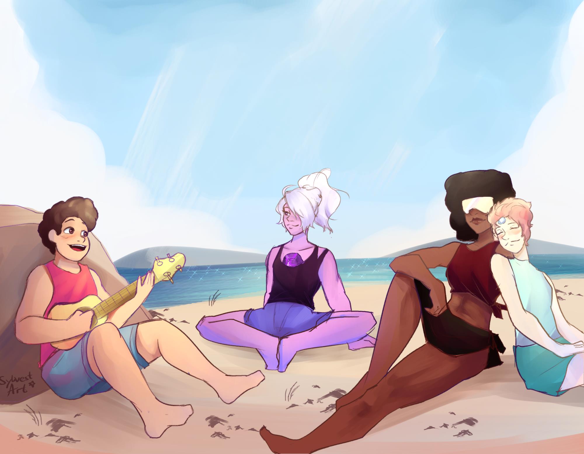 The crystal gems and Steven Universe